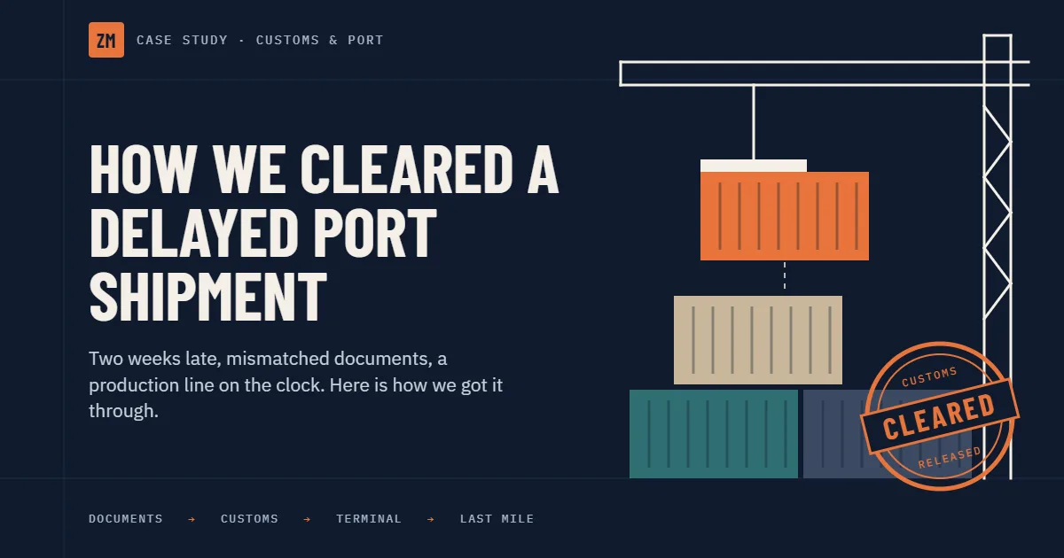 How We Handled Customs Clearance for a Delayed Port Shipment